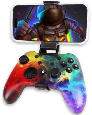 Game Controller for Switch 1&2, iOS, Android, PC, TV, Tesla - Bluetooth & USB-C Wired Gamepad with Adjustable Star Lights, Phone Holder & USB Adapter Game Controller for Switch 1&2, iOS, Android, PC, TV, Tesla - Bluetooth & USB-C Wired Gamepad with Adjustable Star Lights, Phone Holder & USB Adapter