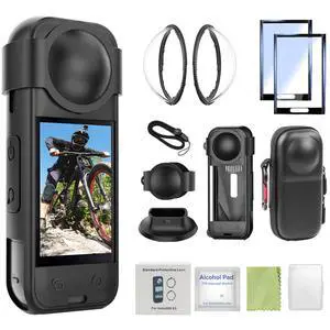 9-in-1 Accessories Kit for Insta360 X5, Included Insta 360 X5 Standard Lens Guard, Carrying Case, 2 Pack of Tempered Glass Film Screen Protector, Silicone Protective Cover and Desktop Mount Bundle Kit 9-in-1 Accessories Kit for Insta360 X5, Included Insta 360 X5 Standard Lens Guard, Carrying Case, 2 Pack of Tempered Glass Film Screen Protector, Silicone Protective Cover and Desktop Mount Bundle Kit