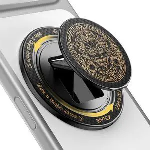 Aramid Fiber Phone Grip for MagSafe with 360° Rotation, Ultra-Thin Zinc Alloy Yellow Dzambhala Design, Cell Phone Ring Holder & Kickstand, Compatible with iPhone 17-12 & Magnetic Cases Aramid Fiber Phone Grip for MagSafe with 360° Rotation, Ultra-Thin Zinc Alloy Yellow Dzambhala Design, Cell Phone Ring Holder & Kickstand, Compatible with iPhone 17-12 & Magnetic Cases