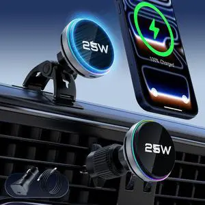for 25W MagSafe Car Mount Charger with Cooling Fan &45W Adapter iPhone 17 Pro MaxCar Magnetic Phone Holder Charger Fast Charging for iPhone 16/15/14/13/12 Plus Air/Pixel 10 Pro for 25W MagSafe Car Mount Charger with Cooling Fan &45W Adapter iPhone 17 Pro MaxCar Magnetic Phone Holder Charger Fast Charging for iPhone 16/15/14/13/12 Plus Air/Pixel 10 Pro