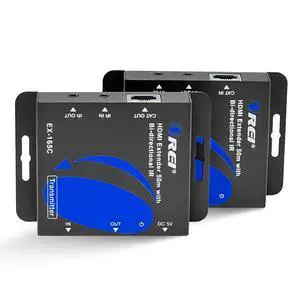HDMI Extender over Cat6 165ft - 1080p@60Hz, Two-way IR, Loop out, PoC HDMI Extender over Cat6 165ft - 1080p@60Hz, Two-way IR, Loop out, PoC