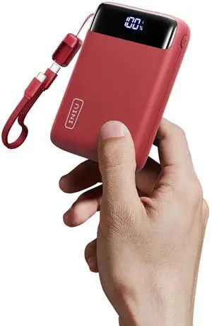 Smallest 20000mAh Power Bank, 22.5W PD Fast Charging Portable Charger with Detachable Cable, Flight-Safe Battery Pack with LED Display for Travel Xiaomi iPhone Samsung Google, Mini Size, Red Smallest 20000mAh Power Bank, 22.5W PD Fast Charging Portable Charger with Detachable Cable, Flight-Safe Battery Pack with LED Display for Travel Xiaomi iPhone Samsung Google, Mini Size, Red