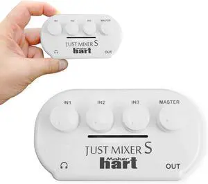 JUST Mixer S Portable 3 Channels Stereo IN Mini Audio Mixer/2 Stereo Output/Battery/USB Power/3C Device JUST Mixer S Portable 3 Channels Stereo IN Mini Audio Mixer/2 Stereo Output/Battery/USB Power/3C Device