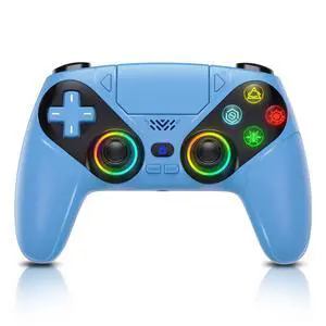 RGB Wireless Controller for PS5/PC - Bluetooth Gamepad with Turbo, Macro, Dual Vibration, 6-Axis Motion, 3.5mm Audio Jack, Built-in Speaker & 1000mAh Battery for PlayStation 5 RGB Wireless Controller for PS5/PC - Bluetooth Gamepad with Turbo, Macro, Dual Vibration, 6-Axis Motion, 3.5mm Audio Jack, Built-in Speaker & 1000mAh Battery for PlayStation 5