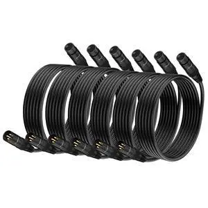 XLR Cable 6-Pack 10FT, 3-Pin Male to Female Microphone Cable, Gold-Plated Pins, for Studio Recording, Live Stage, Home Theater, Podcast XLR Cable 6-Pack 10FT, 3-Pin Male to Female Microphone Cable, Gold-Plated Pins, for Studio Recording, Live Stage, Home Theater, Podcast