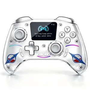 Wireless Controller for PC and Steam Games, Switch/Switch 2/iOS/Android Compatible, Interactive Screen, Hall Sticks, RGB, 1200mAh, White Wireless Controller for PC and Steam Games, Switch/Switch 2/iOS/Android Compatible, Interactive Screen, Hall Sticks, RGB, 1200mAh, White