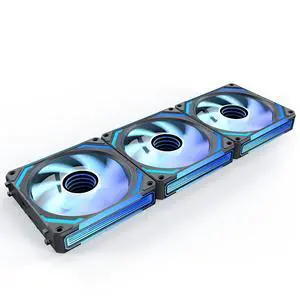 COSMIQ 120mm PC RGB Fans Computer Case Fans, 5V 3-PIN Connector Daisy Chain PWM Cooling with Controller for Cases CPU Liquid Coolers (Black COSMIQ Forward, Black-3) COSMIQ 120mm PC RGB Fans Computer Case Fans, 5V 3-PIN Connector Daisy Chain PWM Cooling with Controller for Cases CPU Liquid Coolers (Black COSMIQ Forward, Black-3)