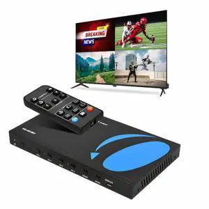 HDMI Switcher 4 in 1 Out with Quad Screen Multiviewer - Supports 1080p, DTS/Dolby Audio, IR Remote Control, Seamless Switching, Compatible with HDMI Devices HDMI Switcher 4 in 1 Out with Quad Screen Multiviewer - Supports 1080p, DTS/Dolby Audio, IR Remote Control, Seamless Switching, Compatible with HDMI Devices