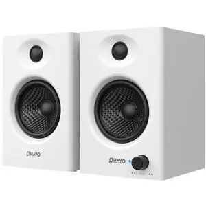 60W Computer Speakers for Gaming and Music, Active Bluetooth 5.3, Stereo 2.0 Speakers for Desktop PC Monitor or Laptop, Surround Sound Speaker, 3.5 mm Aux RCA Input, USB-Powered, 1 Pair, White 60W Computer Speakers for Gaming and Music, Active Bluetooth 5.3, Stereo 2.0 Speakers for Desktop PC Monitor or Laptop, Surround Sound Speaker, 3.5 mm Aux RCA Input, USB-Powered, 1 Pair, White