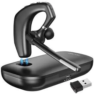 Wireless Headset for Computer with Charging Case, Bluetooth Headset with Noise-Cancelling Mic, Specially Designed for MS Team, Zoom, Google Meet, Driving, and Office - Black Wireless Headset for Computer with Charging Case, Bluetooth Headset with Noise-Cancelling Mic, Specially Designed for MS Team, Zoom, Google Meet, Driving, and Office - Black