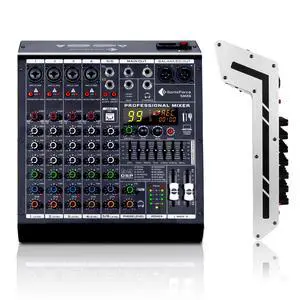 6 Channel DJ Audio Mixer, Professional Sound Board Console 6 Channel DJ Audio Mixer, Professional Sound Board Console