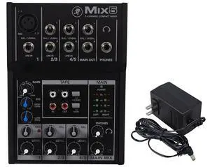 Mix5 5-Channel Compact Mixer, Black Mix5 5-Channel Compact Mixer, Black