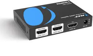 eARC Audio Splitter 1 in 2 Out HDMI ARC/eARC Audio Extractor & Splitter, Dolby Atmos, DTS:X, TrueHD, CEC Volume Control, Dual Soundbar Audio Adapter eARC Audio Splitter 1 in 2 Out HDMI ARC/eARC Audio Extractor & Splitter, Dolby Atmos, DTS:X, TrueHD, CEC Volume Control, Dual Soundbar Audio Adapter