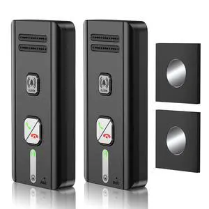 Intercoms Wireless for Home, 2 Way Audio Hands-Free Wireless Intercom System, 1600ft Long Range, 3 Ringtones 5 Volume Levels (Black) Intercoms Wireless for Home, 2 Way Audio Hands-Free Wireless Intercom System, 1600ft Long Range, 3 Ringtones 5 Volume Levels (Black)