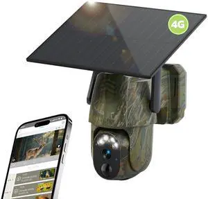 4G LTE Cellular Trail Camera, Solar Game Cameras Built-in SIM Card, No WiFi Cellular Security Camera Outdoor, 2K 360° Live View Wildlife Deer Camera, Motion Activated Night Vision Trail Cam 4G LTE Cellular Trail Camera, Solar Game Cameras Built-in SIM Card, No WiFi Cellular Security Camera Outdoor, 2K 360° Live View Wildlife Deer Camera, Motion Activated Night Vision Trail Cam