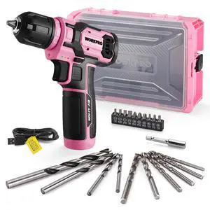 Pink Power Drill Bit Set for Women, 8V Electric Drill Driver Set Pink Power Drill Bit Set for Women, 8V Electric Drill Driver Set