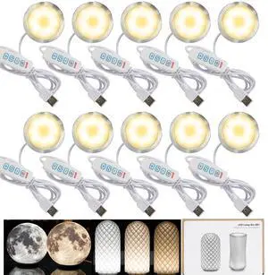 10PCS LED Lamp Kit 001 for Bambu Lab Light Kit MH001, 3 Color Temperature, Power Outage Color Storage, Dimming, 5V USB Puck Light Set DIY Hardware Spare Parts for Makerwold 3D Printed Lamp Projects 10PCS LED Lamp Kit 001 for Bambu Lab Light Kit MH001, 3 Color Temperature, Power Outage Color Storage, Dimming, 5V USB Puck Light Set DIY Hardware Spare Parts for Makerwold 3D Printed Lamp Projects
