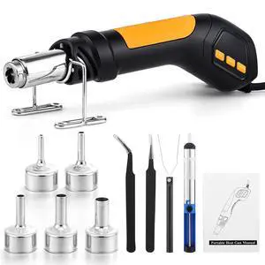 Heat Gun, 700W 212°F~932(100°C~500°C) Mini Soldering Heat Gun Hot Air Rework Station with LED Digital Display & 5Pcs Nozzles & 5Pcs Accessories for Crafting Shrink Tubing Electronics DIY(5FT) Heat Gun, 700W 212°F~932(100°C~500°C) Mini Soldering Heat Gun Hot Air Rework Station with LED Digital Display & 5Pcs Nozzles & 5Pcs Accessories for Crafting Shrink Tubing Electronics DIY(5FT)