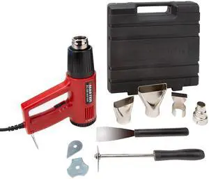 EC-200K Variable Temperature Heat Gun Kit, Heat Gun for Wire Connectors, Heat Gun Kit for Paint Stripping, 120V, 10 Amps, 1200W - USA Company EC-200K Variable Temperature Heat Gun Kit, Heat Gun for Wire Connectors, Heat Gun Kit for Paint Stripping, 120V, 10 Amps, 1200W - USA Company