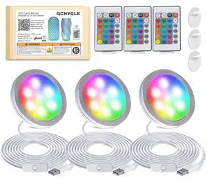 Remote Control RGB LED Lamp Kit for Bambu Lab LED Light Kit & MH001 Projects,5V USB Powered,16-Colors with Power Failure Memory, 3D Printer light Projects for MakerWorld DIY Community (3-Pack) Remote Control RGB LED Lamp Kit for Bambu Lab LED Light Kit & MH001 Projects,5V USB Powered,16-Colors with Power Failure Memory, 3D Printer light Projects for MakerWorld DIY Community (3-Pack)