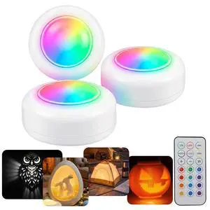 3 Pack IR Controlled 16-Color RGBW Puck Lights for Bambu lab KC007, Wireless 3D Print Puck Light D 62.2mm H 27.6mm LED Lamp Kit, Small Timer Multi Color Round LED Light Kit for 3D Printing Projects 3 Pack IR Controlled 16-Color RGBW Puck Lights for Bambu lab KC007, Wireless 3D Print Puck Light D 62.2mm H 27.6mm LED Lamp Kit, Small Timer Multi Color Round LED Light Kit for 3D Printing Projects