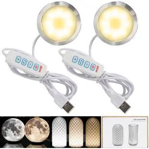 2PCS LED Lamp Kit for Bambu Lab Light Kit MH001, 3 Color Temperature, Power Outage Color Storage, Dimming, 5V USB Puck Light Set DIY Hardware Spare Parts for Makerwold 3D Printed Lamp Projects 2PCS LED Lamp Kit for Bambu Lab Light Kit MH001, 3 Color Temperature, Power Outage Color Storage, Dimming, 5V USB Puck Light Set DIY Hardware Spare Parts for Makerwold 3D Printed Lamp Projects