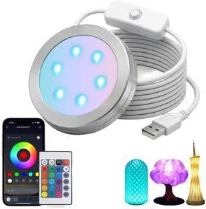 Smart LED Lamp Kit 001 for Bambu Lab 3D Printing,IR & APP Control RGB DIY LED Light Kit,3D Print Model Lights Base, Timer & Group Control, Multi Color USB 5V Lamp Light Kit for 3D Printed (1 Pack) Smart LED Lamp Kit 001 for Bambu Lab 3D Printing,IR & APP Control RGB DIY LED Light Kit,3D Print Model Lights Base, Timer & Group Control, Multi Color USB 5V Lamp Light Kit for 3D Printed (1 Pack)