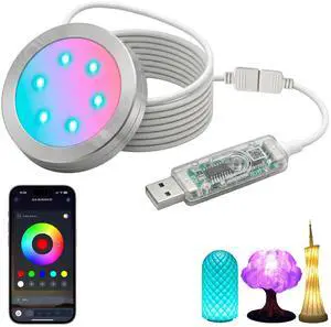 Smart LED Lamp Kit 001 for Bambu Lab 3D Printing,APP Control RGB Puck Light,DIY Hardware for MakerWorld Models, Timer & Group Control,MH001 USB 5V Small Round Lamp Kit for 3D Printed Light Smart LED Lamp Kit 001 for Bambu Lab 3D Printing,APP Control RGB Puck Light,DIY Hardware for MakerWorld Models, Timer & Group Control,MH001 USB 5V Small Round Lamp Kit for 3D Printed Light