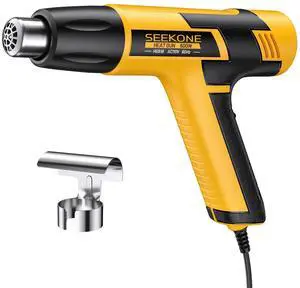 600W Mini Heat Gun 2-Temp 572&932 Overheat Protection 4.9Ft Cord | PA6+30% GF Shell, Hands-Free Stand, Lightweight, Reflector Nozzle for 3D Printing, Embossing, Crafts, shrink tubing 600W Mini Heat Gun 2-Temp 572&932 Overheat Protection 4.9Ft Cord | PA6+30% GF Shell, Hands-Free Stand, Lightweight, Reflector Nozzle for 3D Printing, Embossing, Crafts, shrink tubing