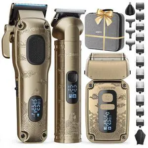 Hair Clippers for Men, Beard Trimmer, Foil Shaver 3-in-1 Clipper Set Hair Clippers for Men, Beard Trimmer, Foil Shaver 3-in-1 Clipper Set