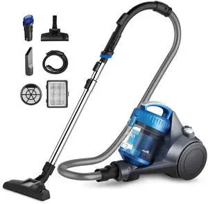 WhirlWind Bagless Canister 2.5L Vacuum Cleaner, Lightweight Vac for Carpets and Hard Floors, NEN110A, Blue WhirlWind Bagless Canister 2.5L Vacuum Cleaner, Lightweight Vac for Carpets and Hard Floors, NEN110A, Blue