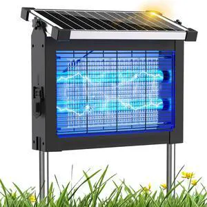 Solar Bug Zapper Outdoor, Mosquito Zapper 4500V Cordless Waterproof, Auto On/Off, Portable Type-C & Solar Powered Bug Zapper, Electric Mosquito Trap Fly Zapper Killer for Patio Garage Yard Camping Solar Bug Zapper Outdoor, Mosquito Zapper 4500V Cordless Waterproof, Auto On/Off, Portable Type-C & Solar Powered Bug Zapper, Electric Mosquito Trap Fly Zapper Killer for Patio Garage Yard Camping