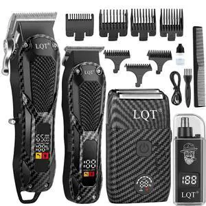 Professional Hair Clippers for Men Rechargeable Cordless Beard Trimmer & Electric Shaver, Hair Cutting Kit with LCD Display Gift for Dad, Husband, Men Professional Hair Clippers for Men Rechargeable Cordless Beard Trimmer & Electric Shaver, Hair Cutting Kit with LCD Display Gift for Dad, Husband, Men