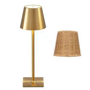 Outdoor Waterproof Cordless Wireless Rechargeable Portable Top Touch Battery Operated Powered LED Table Lamp Desk Lamp Lights for Restaurant Kitchen Patio Dinner Dining (Gold) Outdoor Waterproof Cordless Wireless Rechargeable Portable Top Touch Battery Operated Powered LED Table Lamp Desk Lamp Lights for Restaurant Kitchen Patio Dinner Dining (Gold)
