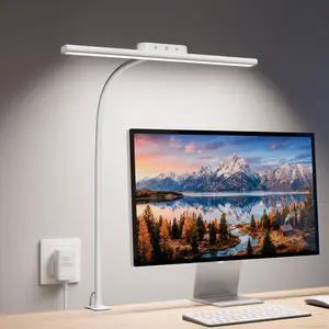 Led Desk Lamp for Home Office, Metal Architect Lamp with Clamp, 11W 750LM Eye-Caring Task Light, 25 Lighting Modes, Flexible Gooseneck for Monitor, Workbench, Drafting, Crafts, Reading, White Led Desk Lamp for Home Office, Metal Architect Lamp with Clamp, 11W 750LM Eye-Caring Task Light, 25 Lighting Modes, Flexible Gooseneck for Monitor, Workbench, Drafting, Crafts, Reading, White