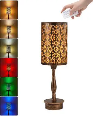 Vintage Cordless Table Lamp Rechargeable Battery Operated, Remote Vintage Cordless Table Lamp Rechargeable Battery Operated, Remote