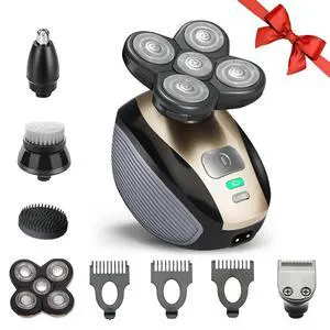 5 in 1 Head Shavers for Bald Men, 5D Skull Head Shaver with Rechargeable Battery, Hair Clippers, Electric Razor, Hair Manager, Nose Hair Trimmer, Cleaning Brush, Idea Gift for Men 5 in 1 Head Shavers for Bald Men, 5D Skull Head Shaver with Rechargeable Battery, Hair Clippers, Electric Razor, Hair Manager, Nose Hair Trimmer, Cleaning Brush, Idea Gift for Men