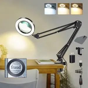 10X Magnifying Glass with Light and Clamp, Magnifier with Light Hands Free3 Color Modes Stepless Dimmable, 72 LEDs Real Glass Lens Magnifying Lamp for Close Work, Repair, Reading, Craft 10X Magnifying Glass with Light and Clamp, Magnifier with Light Hands Free3 Color Modes Stepless Dimmable, 72 LEDs Real Glass Lens Magnifying Lamp for Close Work, Repair, Reading, Craft