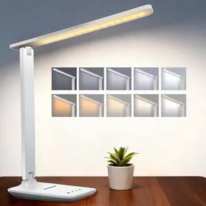 LED Portable Bright Rechargeable Desk Lamp, 4000mah Dimmable Touch Battery Operated Eye-friendly Desk Light With Charger, Adjustable Modern Cordless Table Lamps For Office Home Nail Craft Puzzle White LED Portable Bright Rechargeable Desk Lamp, 4000mah Dimmable Touch Battery Operated Eye-friendly Desk Light With Charger, Adjustable Modern Cordless Table Lamps For Office Home Nail Craft Puzzle White