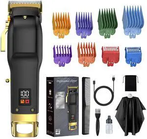 Hair Clippers for Men, Cordless Hair Trimmer for Men with 8 Color-Coded Guard, Professional Hair Cutting Kit for Head, Beard, Face, Neck & Manscaping, Barber Clippers, Ideal Gift, 15Pcs Hair Clippers for Men, Cordless Hair Trimmer for Men with 8 Color-Coded Guard, Professional Hair Cutting Kit for Head, Beard, Face, Neck & Manscaping, Barber Clippers, Ideal Gift, 15Pcs