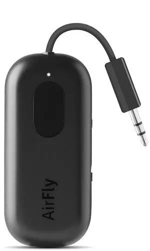 AirFly Pro Bluetooth Wireless Audio Transmitter/Receiver for up to 2 AirPods/Wireless Headphones; Use with Any 3.5 mm Audio Jack, Black AirFly Pro Bluetooth Wireless Audio Transmitter/Receiver for up to 2 AirPods/Wireless Headphones; Use with Any 3.5 mm Audio Jack, Black
