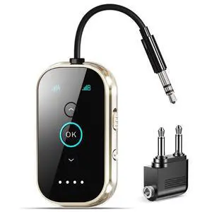 Ultra Bluetooth 5.4 Transmitter Receiver - CNC Aluminum & Ceramic Glass | Dual Link for 2 AirPods/Headphones | aptX Adaptive/HD Audio | Wireless Transmitter for Airplane/TV/Car/Gym Ultra Bluetooth 5.4 Transmitter Receiver - CNC Aluminum & Ceramic Glass | Dual Link for 2 AirPods/Headphones | aptX Adaptive/HD Audio | Wireless Transmitter for Airplane/TV/Car/Gym