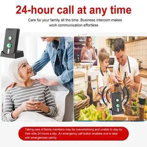 2 Way Wireless Intercom System for Home, 1/2 Mile, Full Duplex 2-Way Radio Hands Free, Rechargeable, 120H Standby,Volume Control - Room to Room, Elderly Care, Indoor Outdoor,Use for Business, Offices 2 Way Wireless Intercom System for Home, 1/2 Mile, Full Duplex 2-Way Radio Hands Free, Rechargeable, 120H Standby,Volume Control - Room to Room, Elderly Care, Indoor Outdoor,Use for Business, Offices