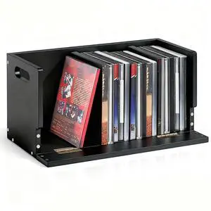 1 Pack Wooden DVD Storage Organizer Boxes, Holds 26 DVDs, Solid Wood Media Storage with Carry Handles for DVDs, CDs, Blu-ray Discs, Movie Cases and Cassette Tapes, Black 1 Pack Wooden DVD Storage Organizer Boxes, Holds 26 DVDs, Solid Wood Media Storage with Carry Handles for DVDs, CDs, Blu-ray Discs, Movie Cases and Cassette Tapes, Black