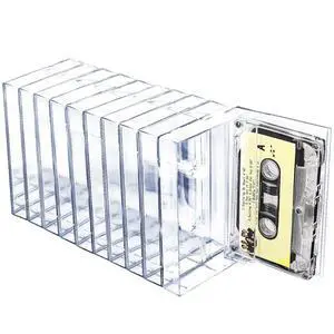 10-Pack Cassette Tape Storage Cases & Holder - Clear Plastic Audio Cassette Organizer with Anti-Scratch/Dust Protection, Classic Norelco-Style Replacement Boxes (4.28" L x 2.75" W x 0.6" H) 10-Pack Cassette Tape Storage Cases & Holder - Clear Plastic Audio Cassette Organizer with Anti-Scratch/Dust Protection, Classic Norelco-Style Replacement Boxes (4.28" L x 2.75" W x 0.6" H)
