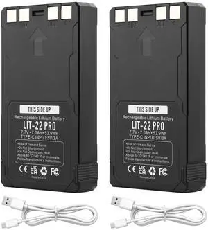 2 Pack 7000mAh LIT-22 Pro Battery for Spypoint Cellular Trail Cameras 2 Pack 7000mAh LIT-22 Pro Battery for Spypoint Cellular Trail Cameras