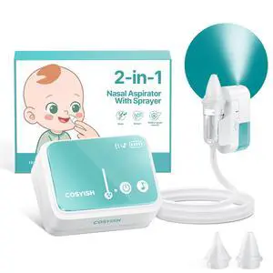 Nasal Aspirator for Baby, Hospital-Grade 78KPa Strong Suction Baby Nose Sucker with Anti-Backflow, Electric Nose Suction for Baby, Soothing Lullabies, Rechargeable Baby Nasal Aspirator(Blue-T) Nasal Aspirator for Baby, Hospital-Grade 78KPa Strong Suction Baby Nose Sucker with Anti-Backflow, Electric Nose Suction for Baby, Soothing Lullabies, Rechargeable Baby Nasal Aspirator(Blue-T)