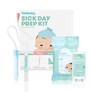Baby Sick Day Prep Kit, 4pc Set, Essentials Includes NoseFrida Nasal Aspirator, MediFrida Pacifier Medicine Dispenser, Breathefrida Vapor Chest Rub + Snot Wipes, Soothe Stuffy Noses for Babies Baby Sick Day Prep Kit, 4pc Set, Essentials Includes NoseFrida Nasal Aspirator, MediFrida Pacifier Medicine Dispenser, Breathefrida Vapor Chest Rub + Snot Wipes, Soothe Stuffy Noses for Babies