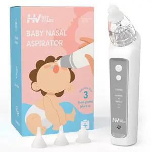 Nasal Aspirator for Baby, Electric Baby Nose Sucker, Automatic Nose Cleaner with 3 Silicone Tips, Adjustable Suction Level and Music Soothing Function Nasal Aspirator for Baby, Electric Baby Nose Sucker, Automatic Nose Cleaner with 3 Silicone Tips, Adjustable Suction Level and Music Soothing Function