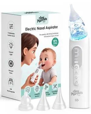 Nasal Aspirator for Baby, Nose Sucker with 3 Suction Level, Music Light Nasal Aspirator for Baby, Nose Sucker with 3 Suction Level, Music Light